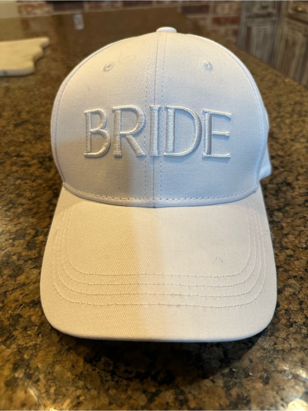 BRIDE Embroidered White Baseball Cap - Women's Bridal Hat
